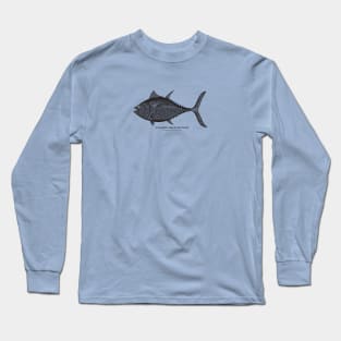 Atlantic Bluefin Tuna with Common and Scientific Names Long Sleeve T-Shirt